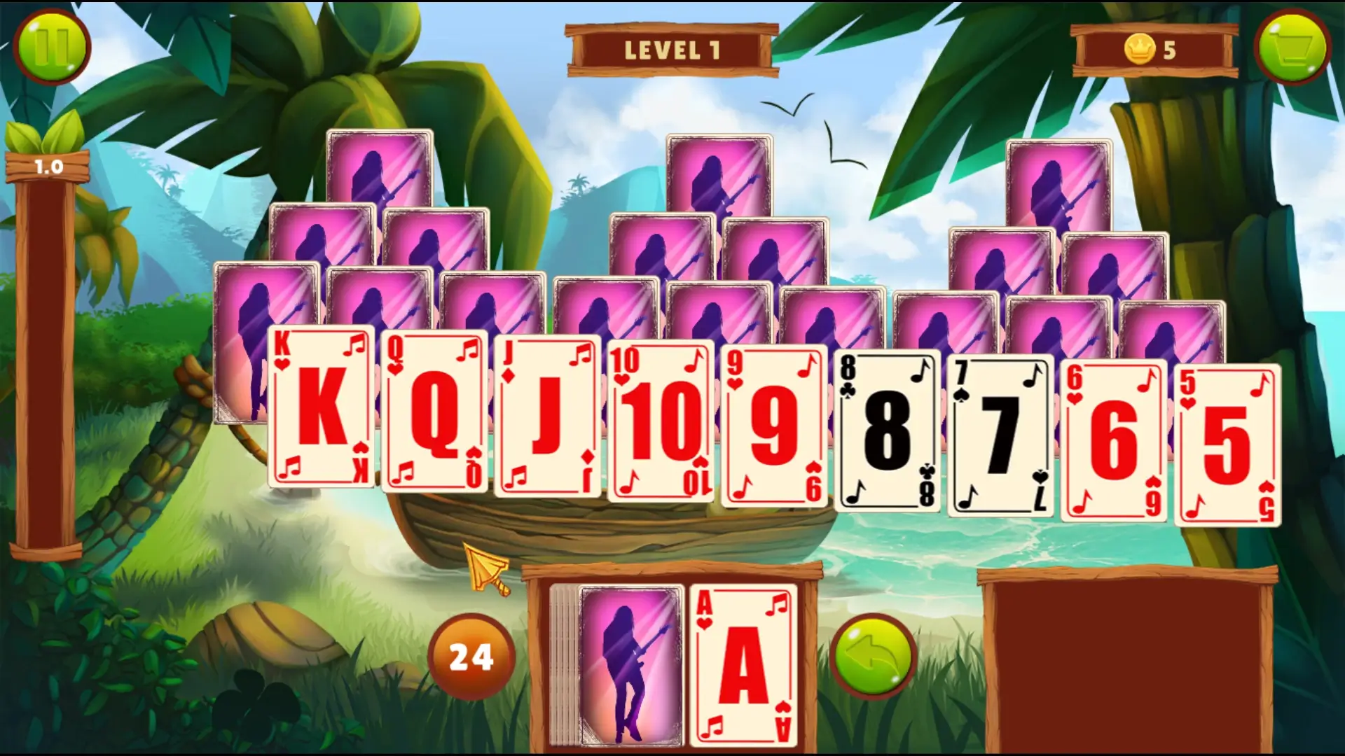 Musical Mystery of the Tropical Island Solitaire mac游戏 screenshot-2